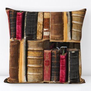 New Outdoor Library Book Pillows, Recycled Bottles Canvas, Book Lover Gift